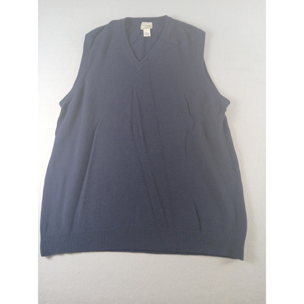 Vintage L.L. Bean Lambswool Sweater Vest Pullover Mens XXL Academia Y2K Work